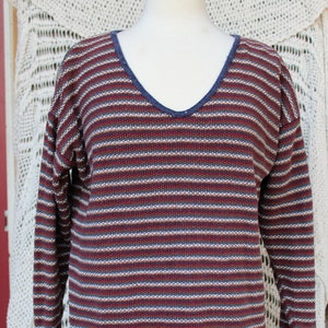 Ladies Striped Oversized Long Sweater / &#39;90s Grunge Sweater