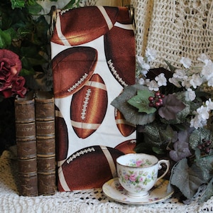 Sporty Football Print Cotton Fabric Remnant-20 1/2&quot; x 25&quot;