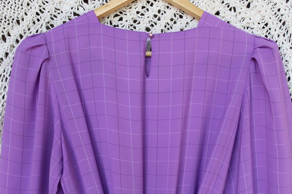 Ladies 80's Lavender Secretaries Dress, Purple Po… - image 6