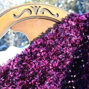 Hand Crocheted Exquisitely Royal Purple Throw