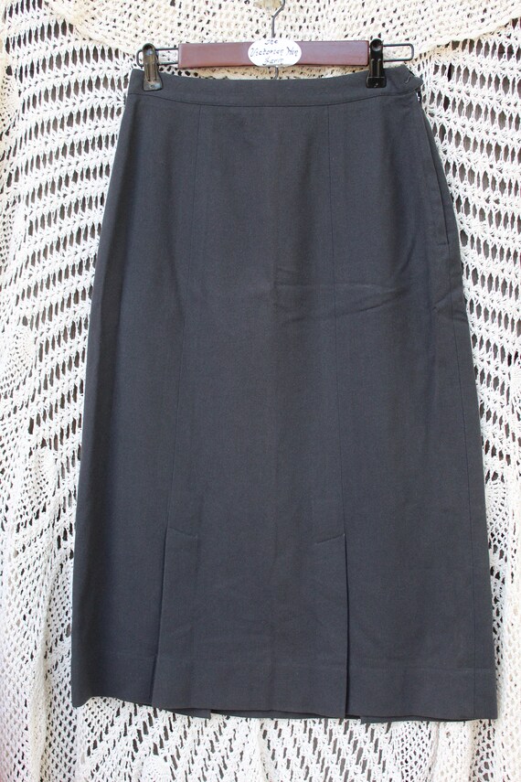 Ladies 70's Pendleton Dark Steel Gray Wool Long P… - image 2
