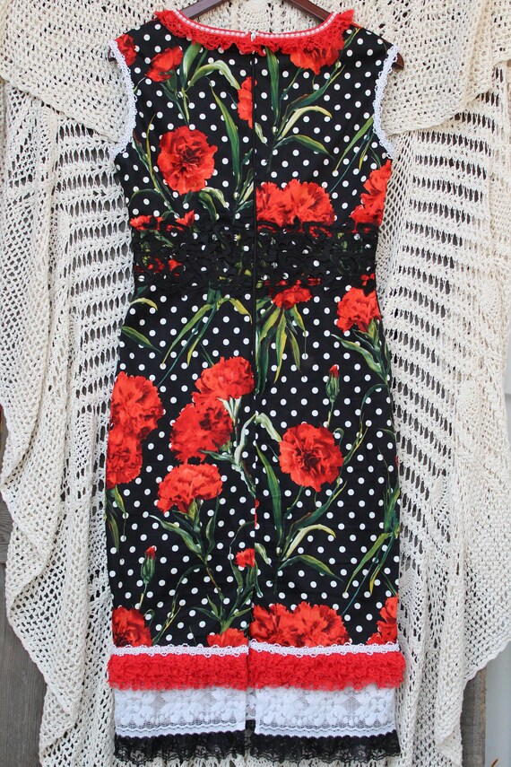 open lace back dress Nellie Maxi Dress Black/Red Floral main image 1