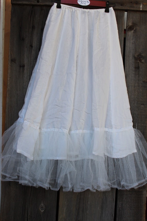 Ladies 50's Handmade Long White Cotton Bridal / Co