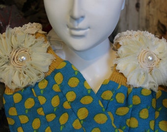Damen "Miss Mayfair Zitronen" Tuch Gartenhandschuhe - Eine Größe
