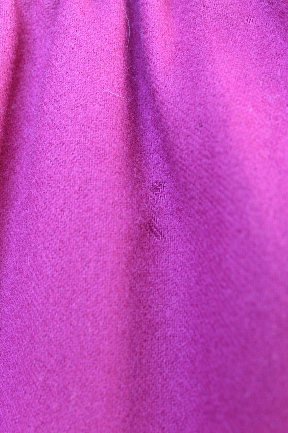 Ladies 80's Magenta Wool Skirt / Vintage Evan-Pic… - image 8