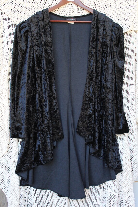 Ladies Vintage 80's Stunning Dressy Black Velvety 