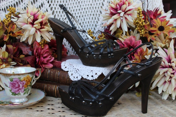 Tall top strappy heels
