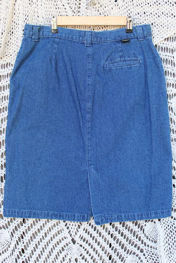 Ladies Short Denim Pencil Skirt, Vintage Kneel Le… - image 7