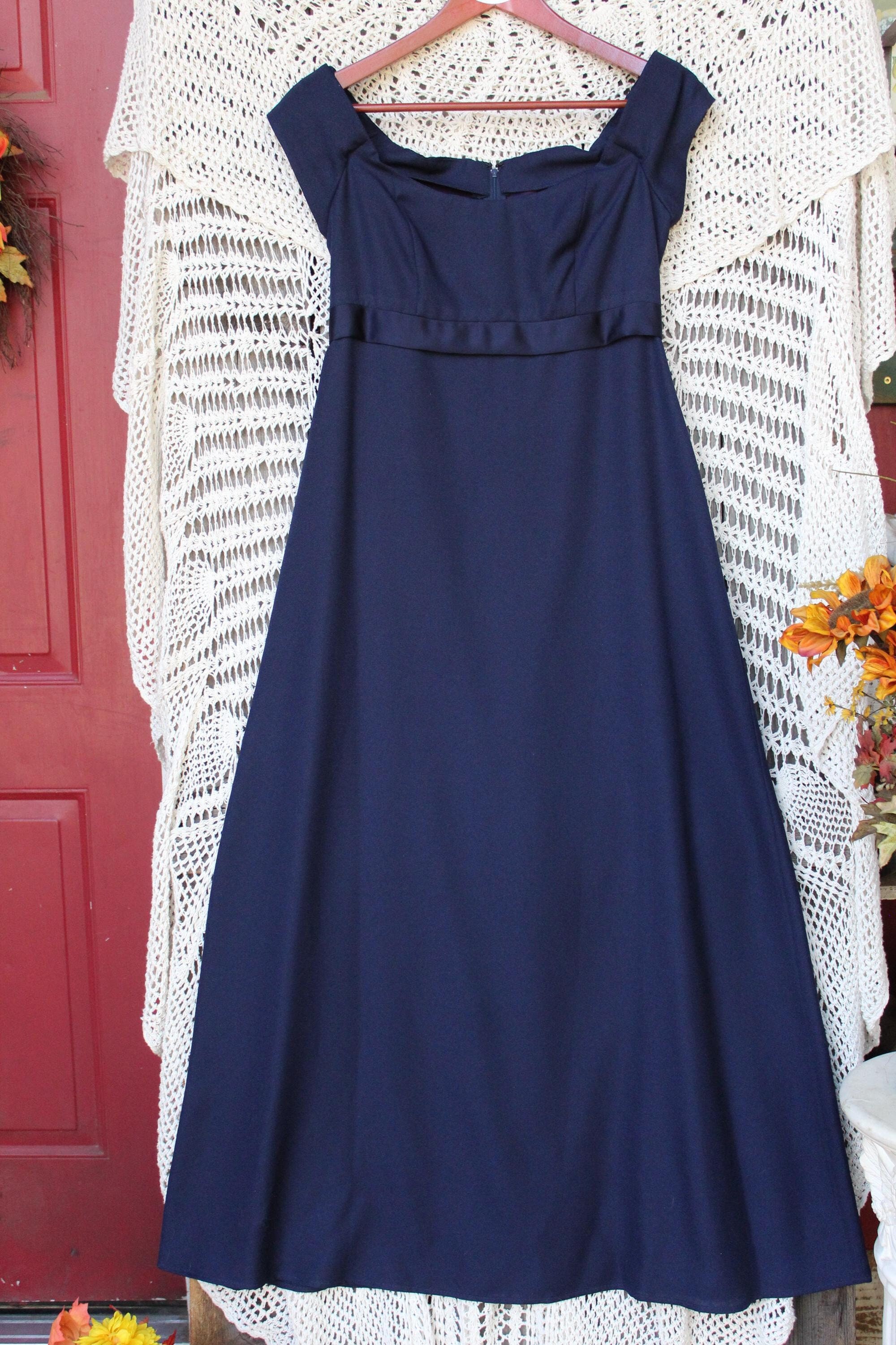 navy blue petite dress for wedding Sheer-Neck Short Wedding-Guest Party Dress 7006 Navy / XSmall main image 0