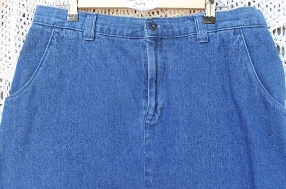 Ladies Short Denim Pencil Skirt, Vintage Kneel Le… - image 3