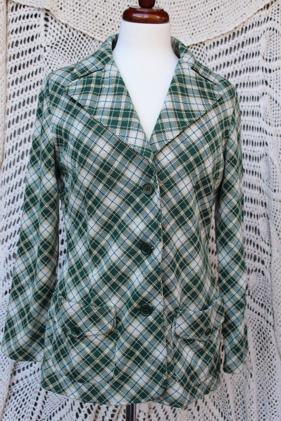 Ladies Vintage 70's Koret of CA Green, White, and 