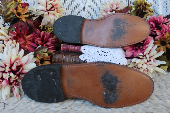 Mens Grey & Purple Leather Wingtip Dress Shoes- Size 12