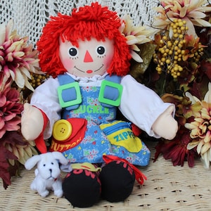 Hasbro 17&quot; Raggedy Ann Doll / 2002 &quot;Dress Me Raggedy Ann&quot; Learning Doll / Raggedy Ann Soft Sculpture Collector Plush Toy Doll Gift / Dolls