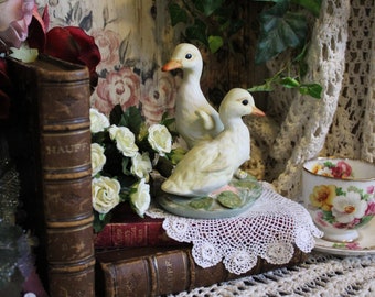 Home Interior Signed Masterpiece Porcelain Duck Figurine