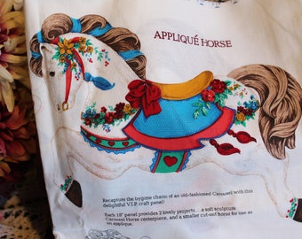 Carousel Horse Panel / Soft Sculpture / Horse Applique'