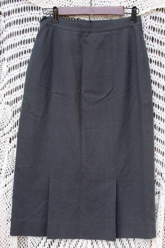 Ladies 70's Pendleton Dark Steel Gray Wool Long P… - image 5