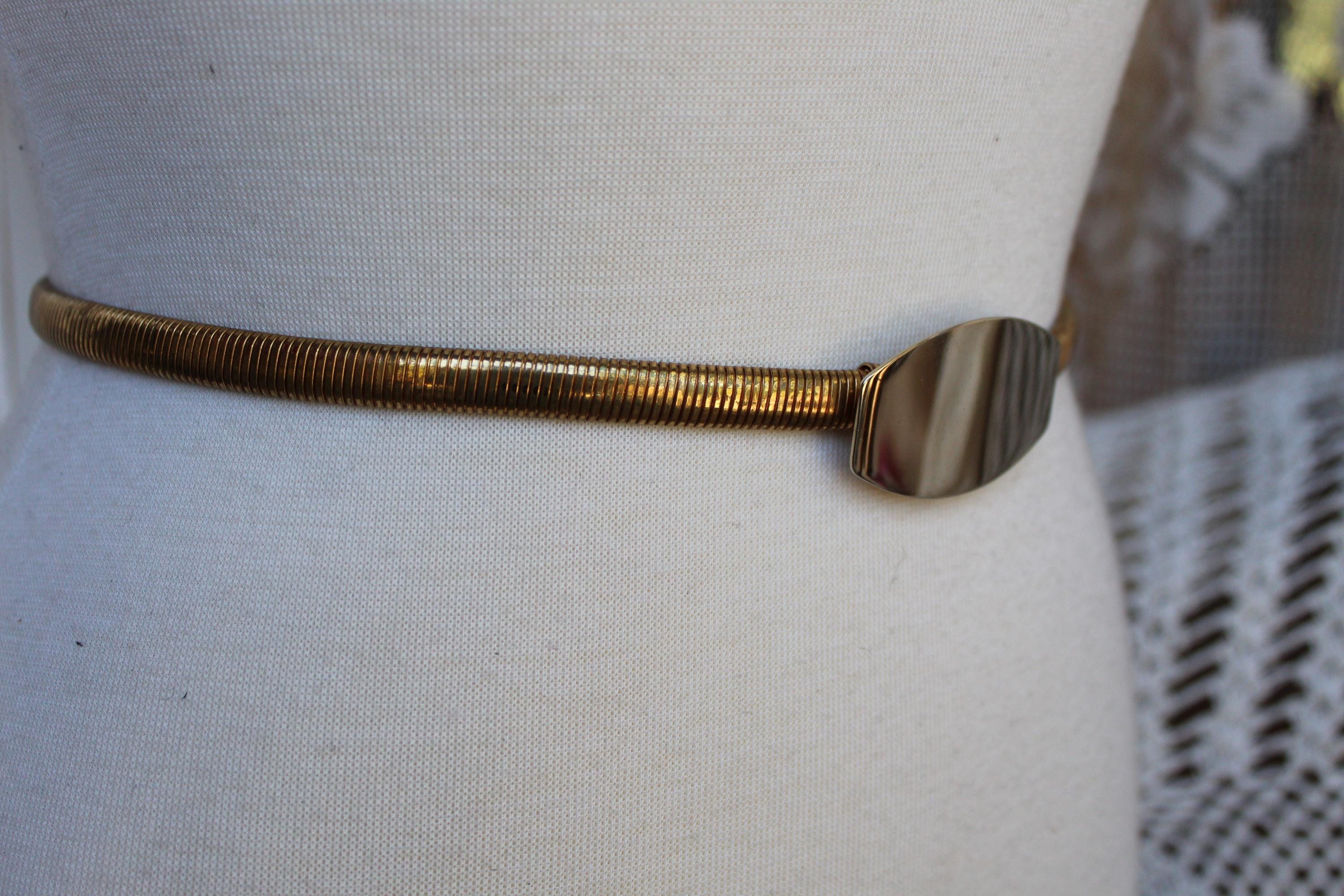 1980\'S Retro Dottie Smith Gold-Plated  Snake Chain Belt Gold Snake Belt 80s - Etsy main image 2