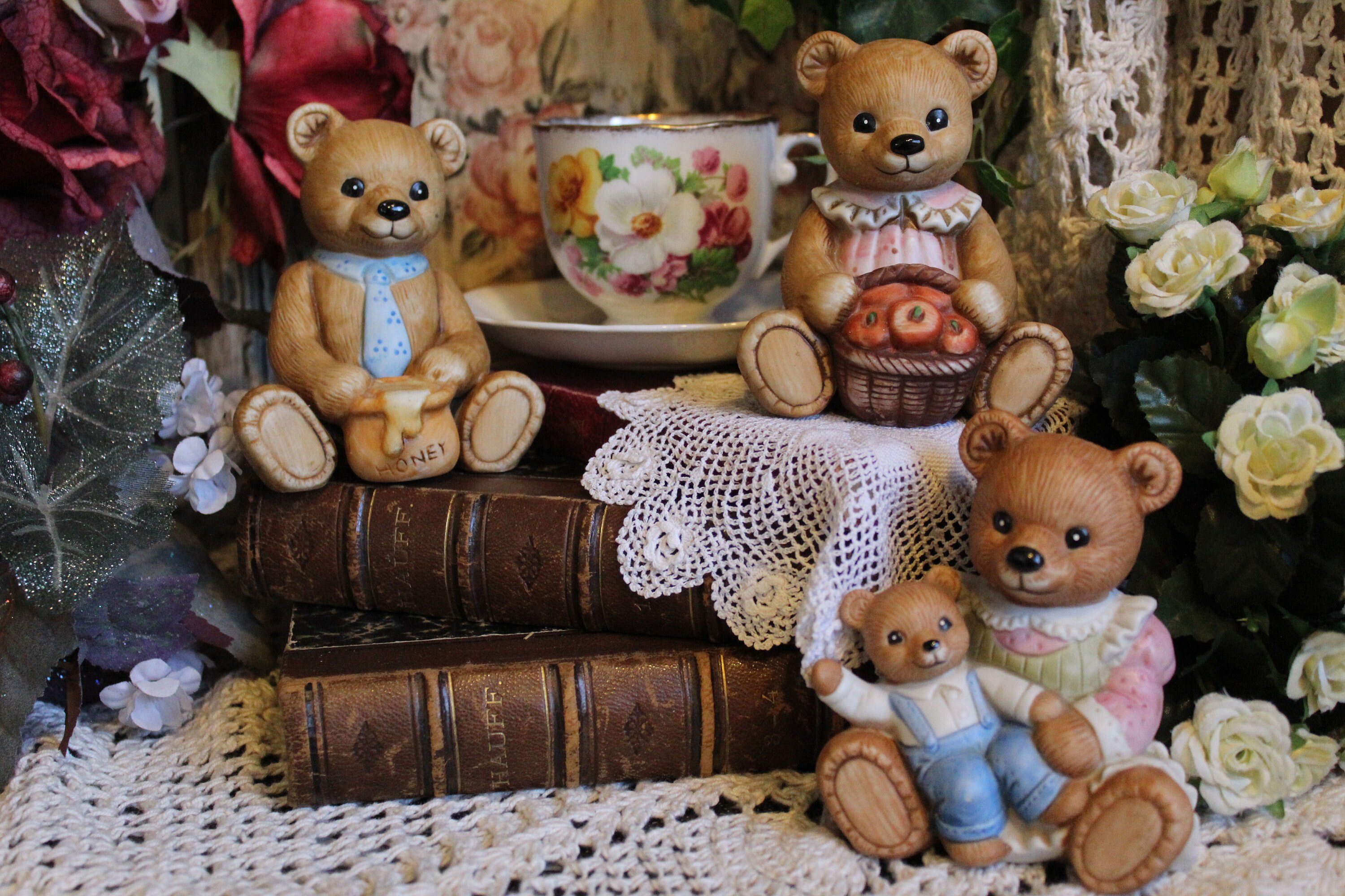 * antique bear ୨୧ * 小さくて可愛い テリアさん グラスアイの小さなテディベア/Antique Teddybear/ぬいぐるみ