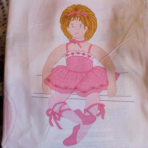 Little Ballerina Doll To Sew / Crafting Soft Sculpture Doll Fabric Panel / Doll Decor