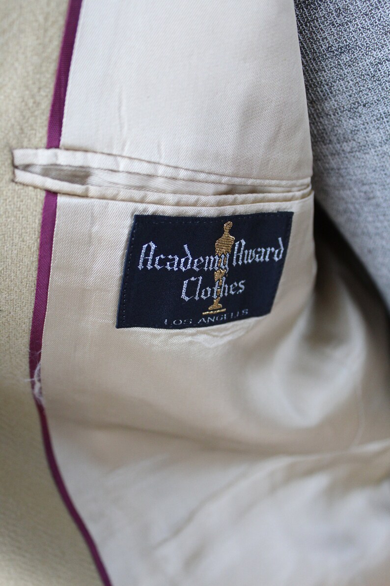 Men's Gold Wool Academy Awards Clothes of Los Angeles Lined Blazer ...