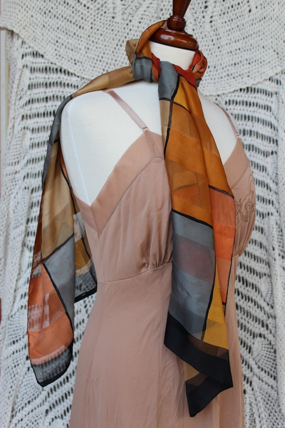 Bold, Colorful Colorblock Oblong Head, Neck Scarf… - image 7