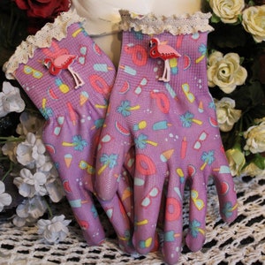 Princess Flamingo Kids Gardening Gloves - One Size