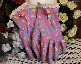 Princess Flamingo Kids Gardening Gloves - One Size