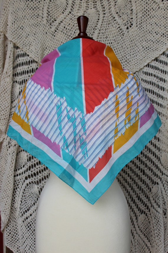 80's Ultra Mod Geometric Brightly Bold Color Spla… - image 2