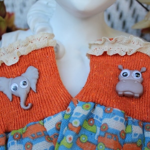 Ladies &quot;On Safari&quot; Hippo / Elephant / Truck / Car Garden Gloves / One Of A Kind Cloth Chore Gloves / Grippy Work Gloves - One Size