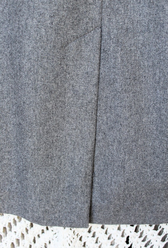 Ladies Gray Wool Skirt, VINTG High Pleated Waist … - image 6