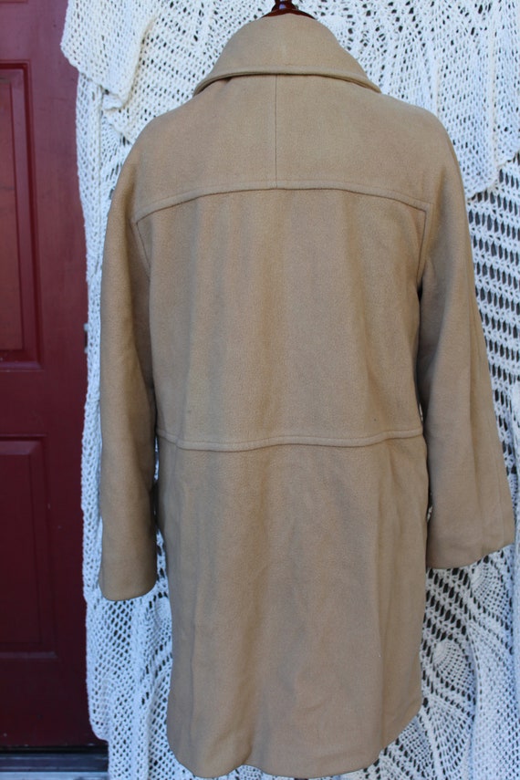 Ladies Camel Colored Wool Coat, VINTG Wool Projec… - image 8