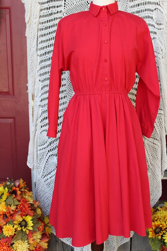red conservative dress Tie Detail Claret Red Modest Dress 20324BR