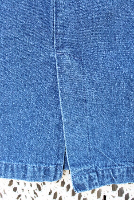 Ladies Short Denim Pencil Skirt, Vintage Kneel Le… - image 6