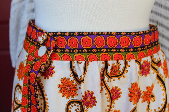 Ladies 70's Alex Coleman Flower Power Skirt, VINT… - image 7