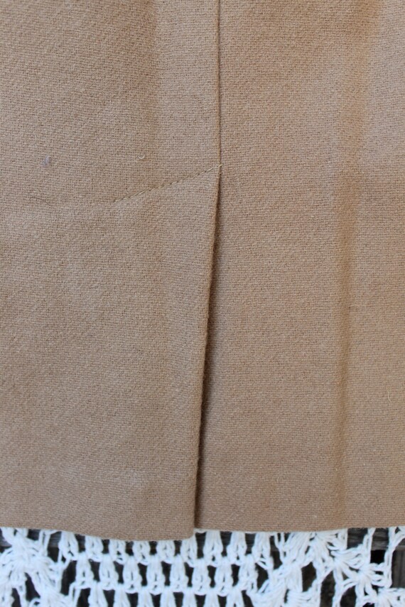 Ladies Camel Colored Wool Skirt, VINTG 80s Lined … - image 4
