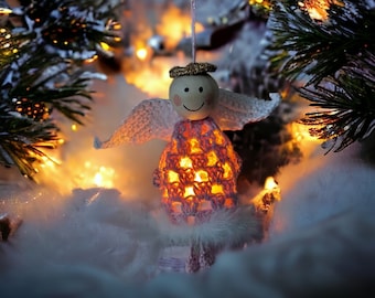 Guardian angel with light crochet pattern