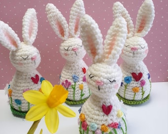 Little Easter bunnies crochet instructions/German