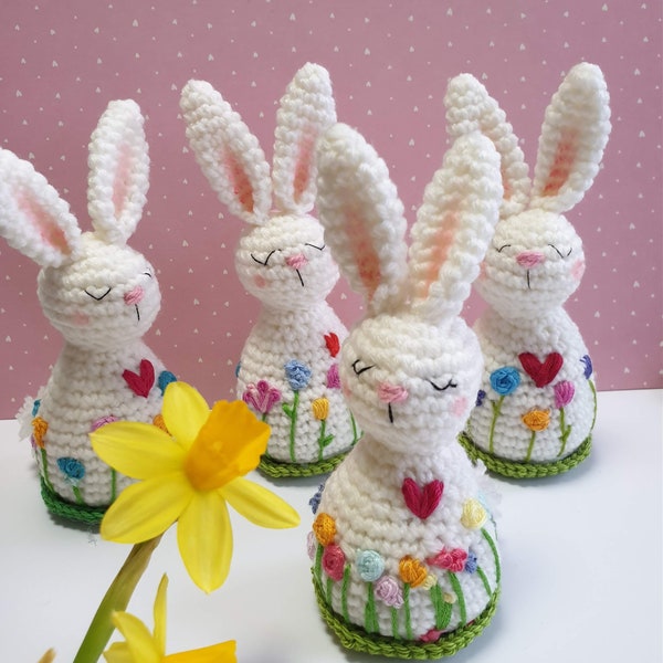 Little Easter bunnies crochet instructions/German