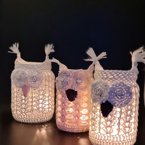 Owl lantern crochet instructions/ German
