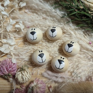 handbemalte Holzperlen Bär