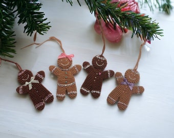 Gingerbread man crochet pattern