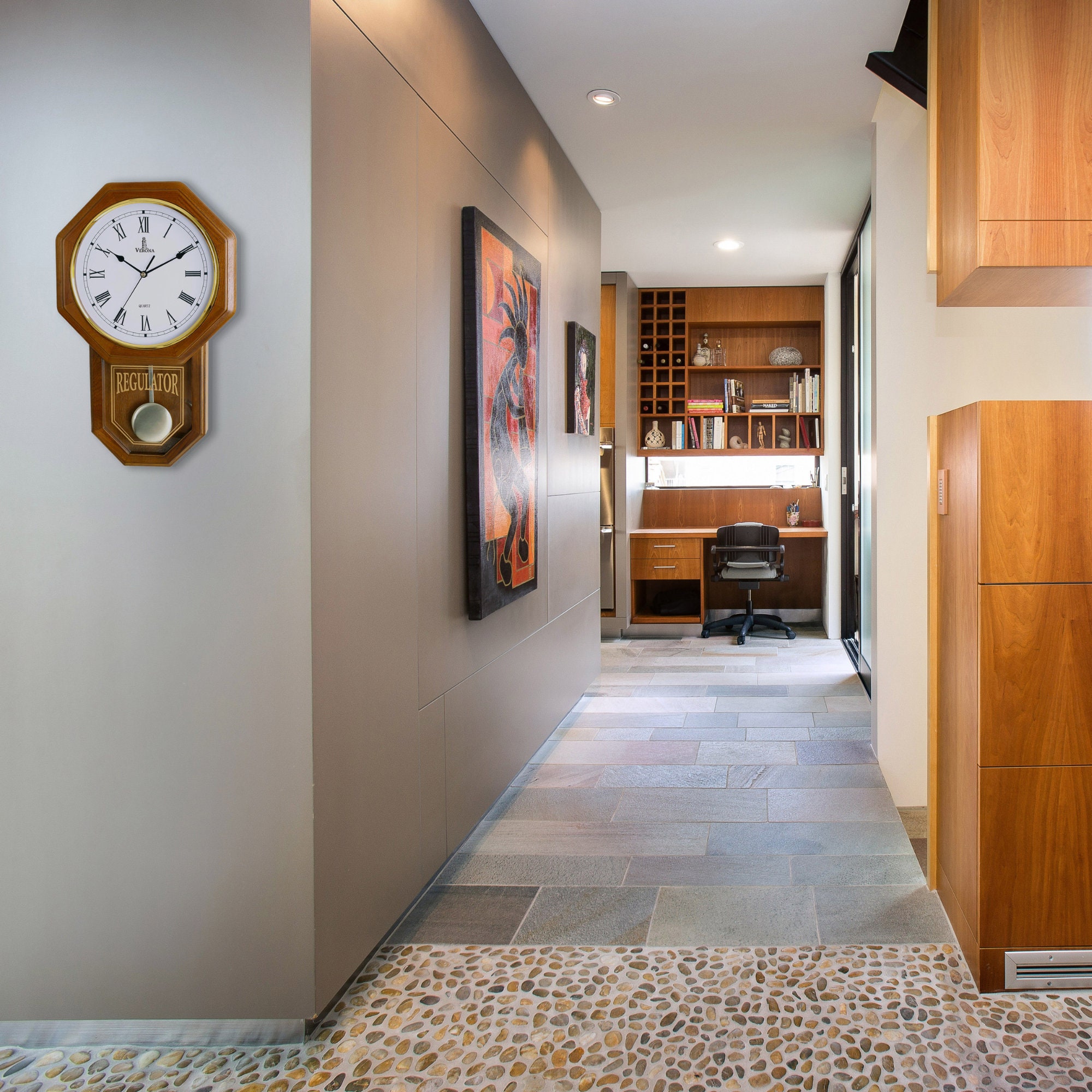 Pendulum Wall Clock Decorative Wood Wall Clock With Pendulum