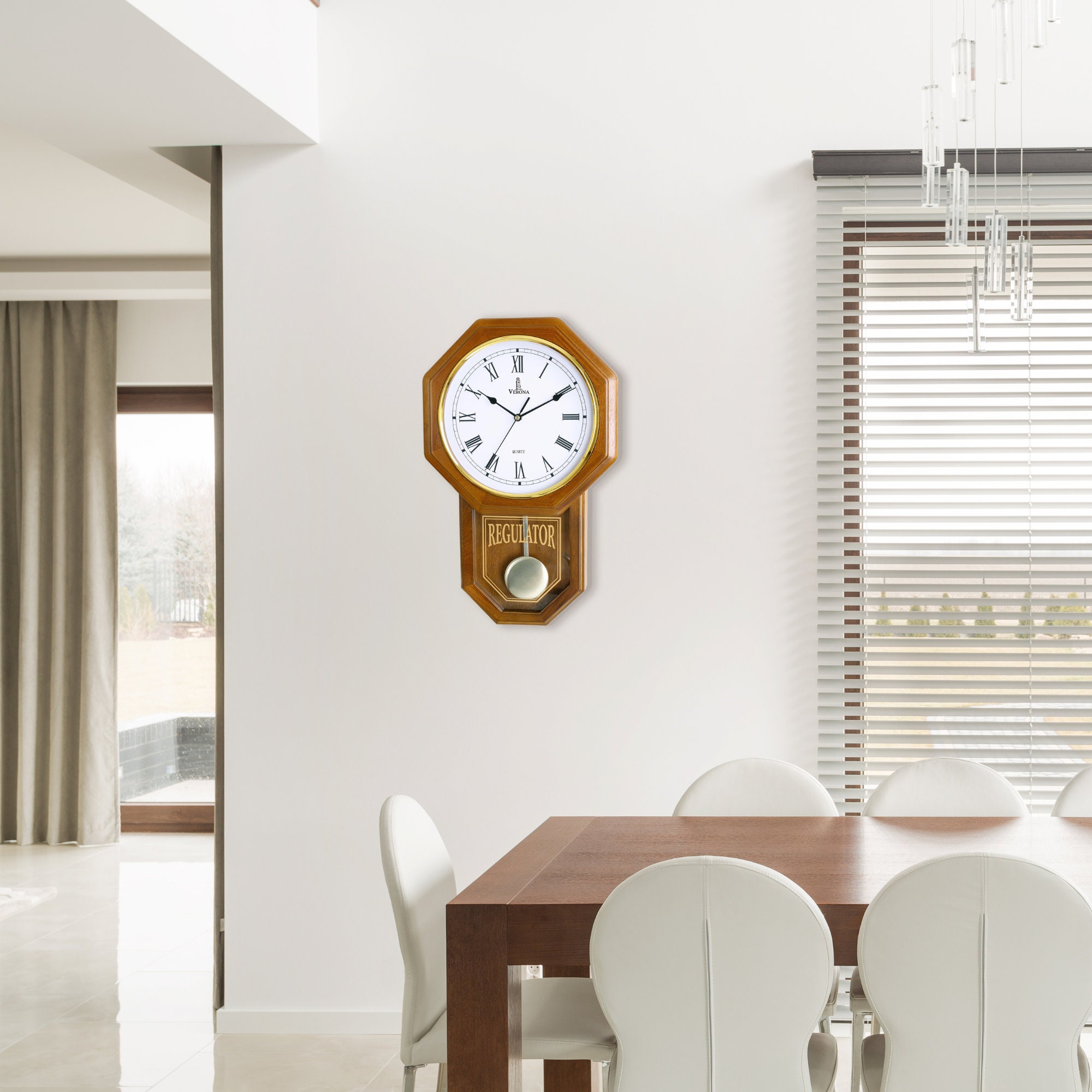 Pendulum Wall Clock Decorative Wood Wall Clock With Pendulum