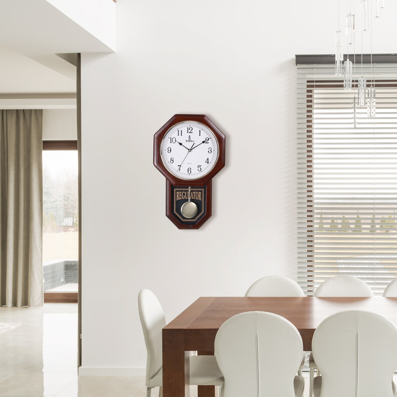Pendulum Wall Clock Regulator Clock, Schoolhouse Clock Design