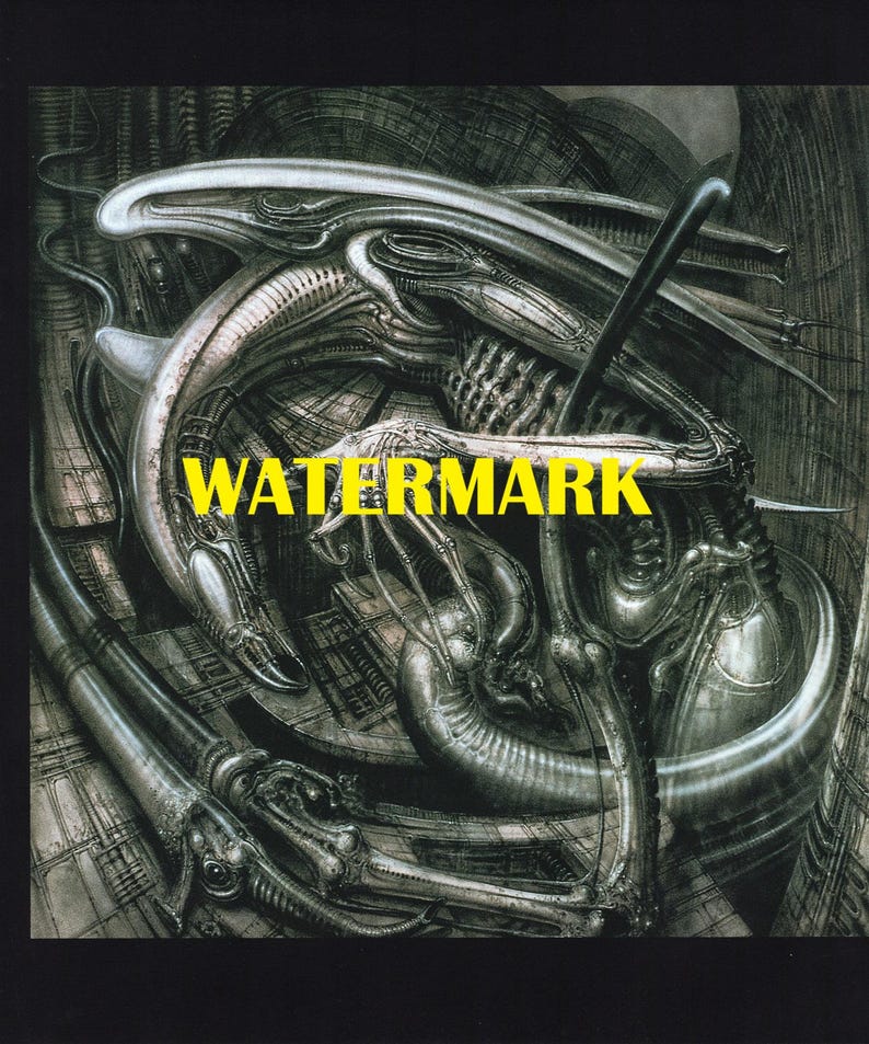 HR GIGER Alien Romulus Alien Monster IV Biomechanical Occult Devil ...