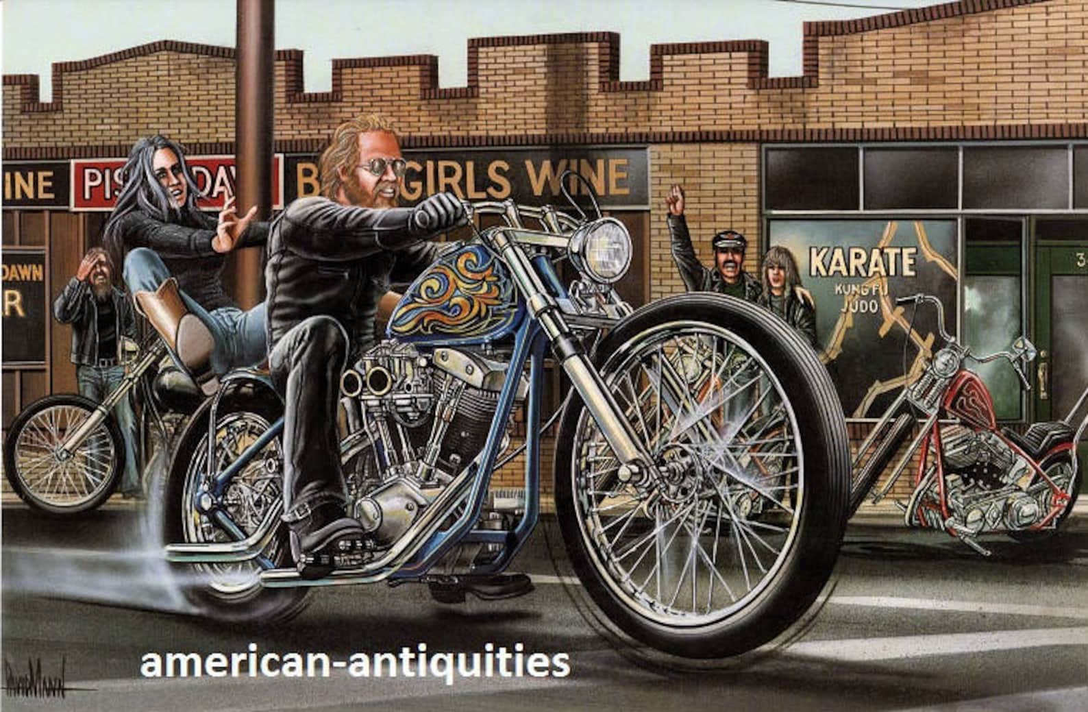David Mann Motorcycle Biker Easyriders Centerfold Art Poster | Etsy