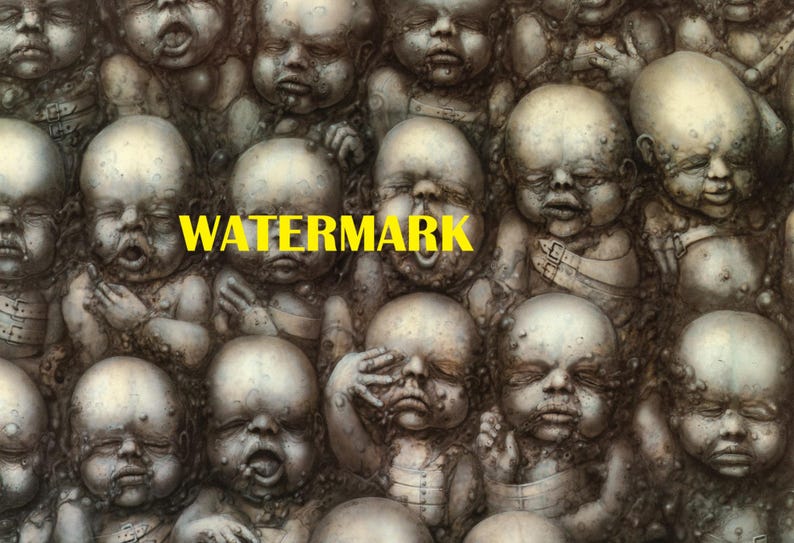 HR GIGER Alien Romulus Landscape XVIII 18 Dead Babies Biomechanical ...