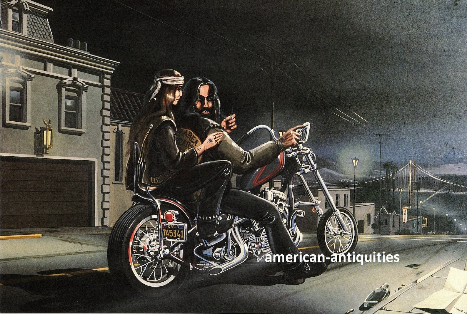 David Mann Harley Davidson Biker Easyriders Centerfold Art Poster Print ...