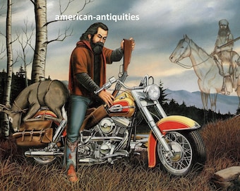 David Mann Motorcycle Biker Easyriders Centerfold Art Poster Print
