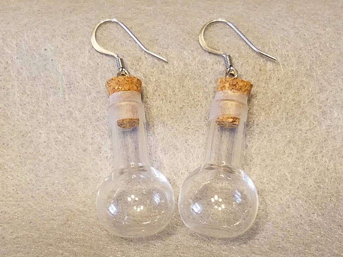 Test Tube Earrings Beaker Earring Science Teacher Gift Etsy